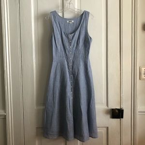 BB DAKOTA blue button down spring/ summer dress
